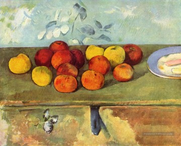 Pommes et Biscuits Paul Cézanne Nature morte impressionnisme Peinture à l'huile